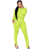 Plus Size 2019 New PINK Letter Print Two Piece Set Sportswear Tracksuit Women High Neck Conjunto Feminino Sweatshirt Set Outfits